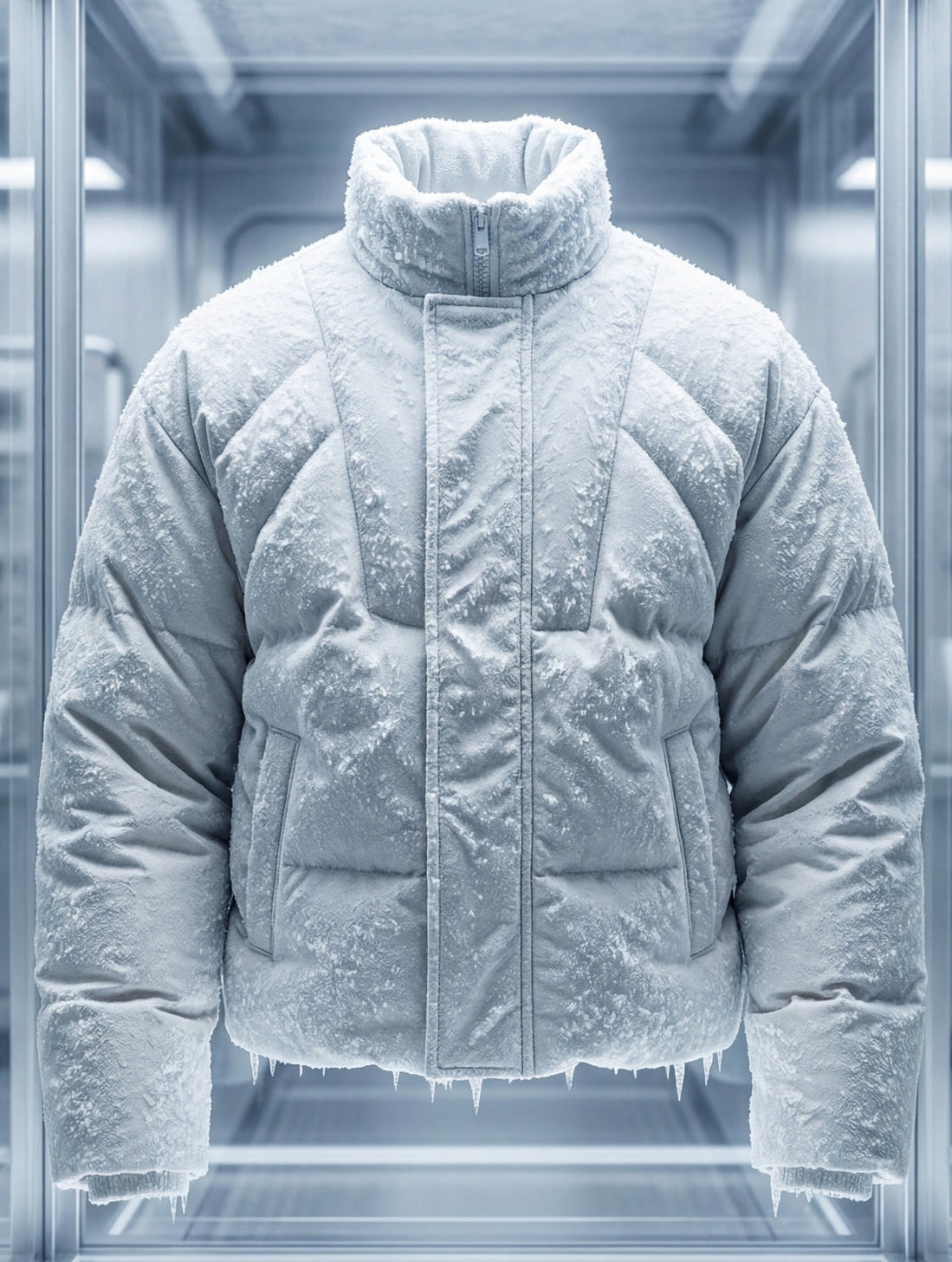Puffer Jacke mit hohen Kragen