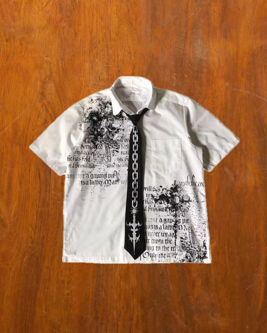 Vamp Hemd kurz mit Krawatte