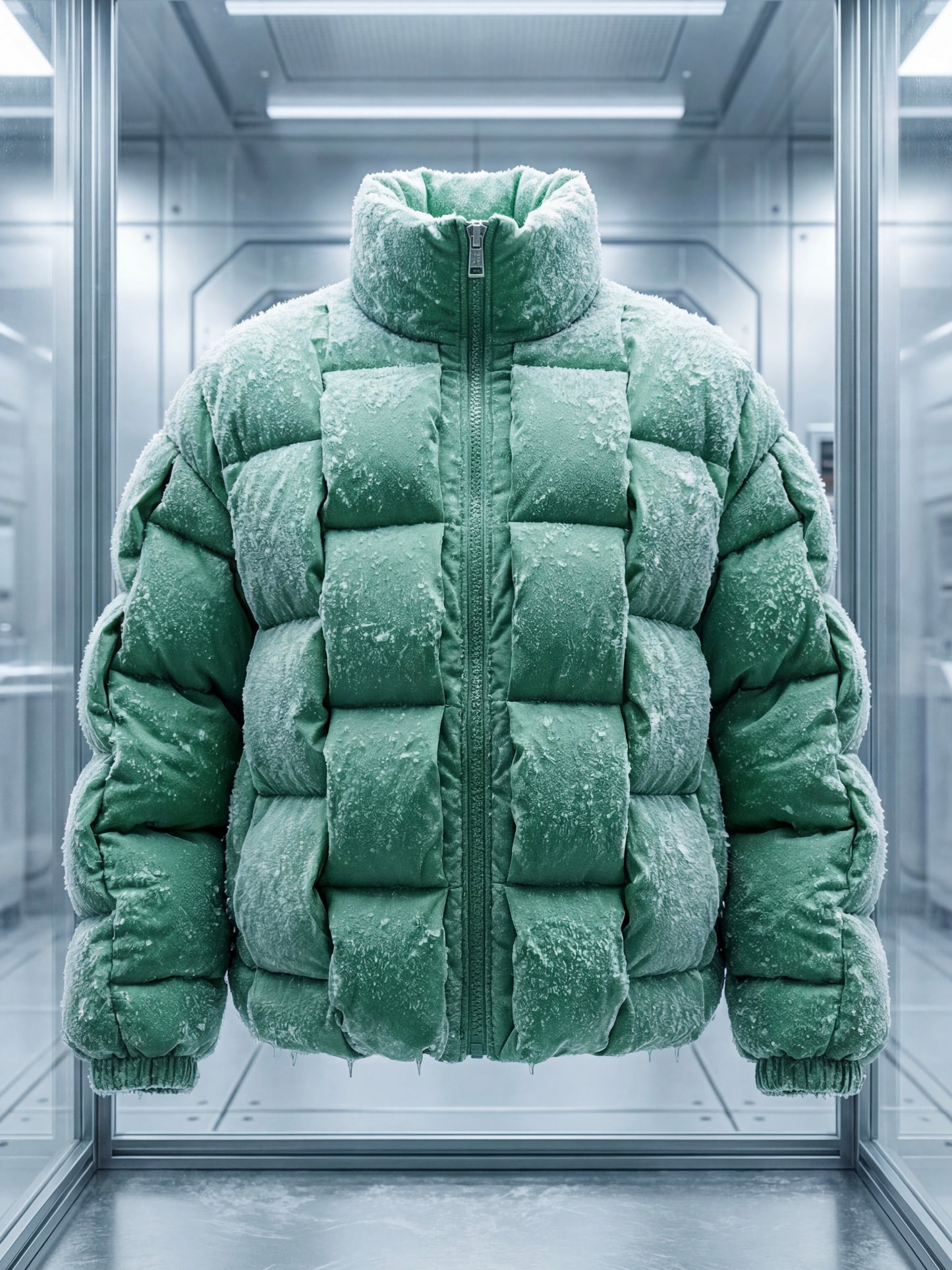 Pixel Power Puff Jacke Grün