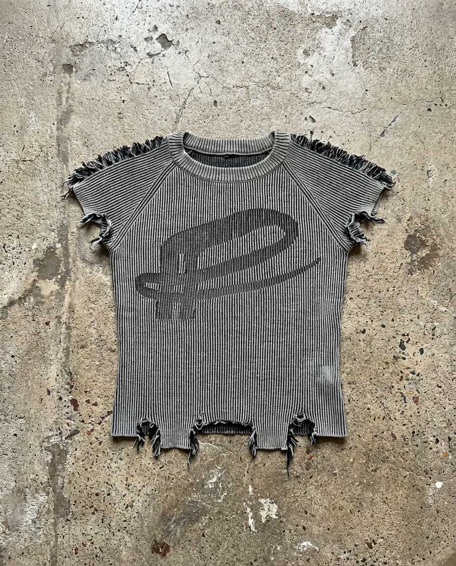 Distress Tee KnitRib ,,P“