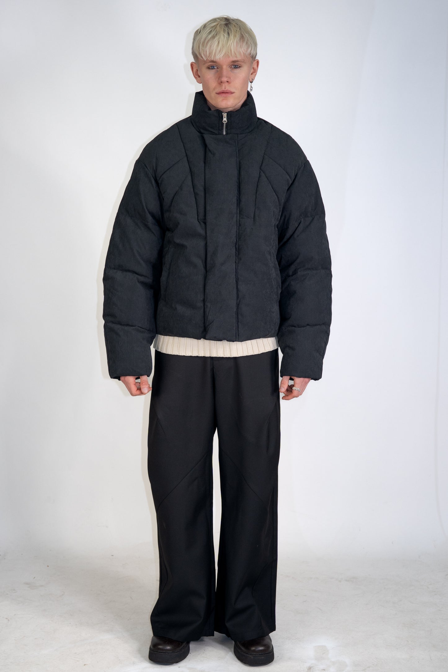 Puffer Jacke mit hohen Kragen