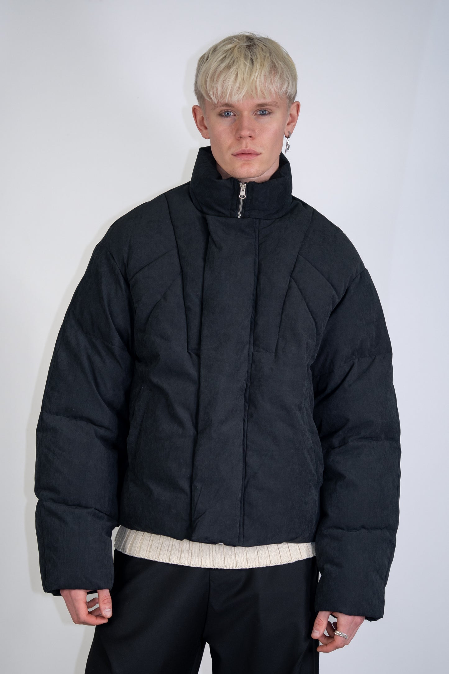 Puffer Jacke mit hohen Kragen