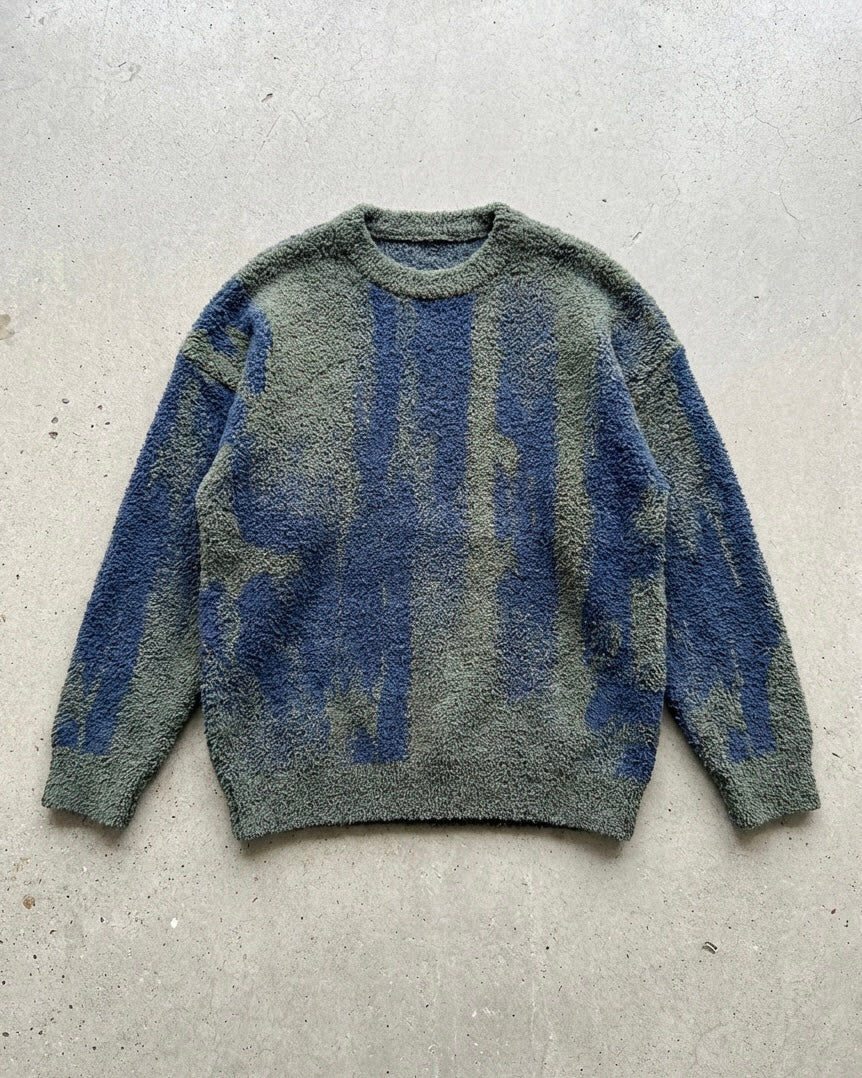 Ex©Industry KnitRib Sweater Matcha Blueberry