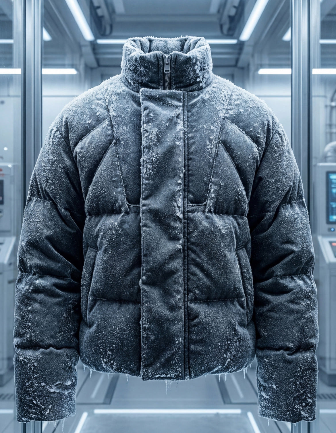 Puffer Jacke mit hohen Kragen