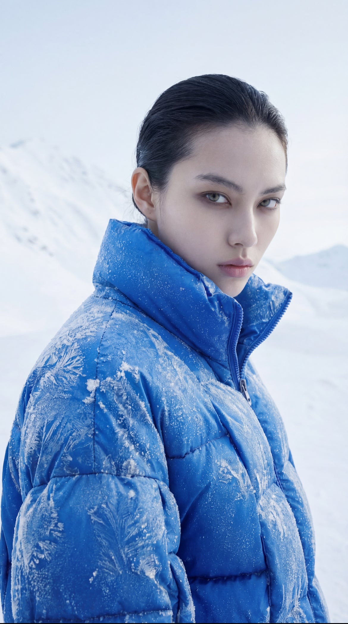 Pixel Power Puff Jacke Blau