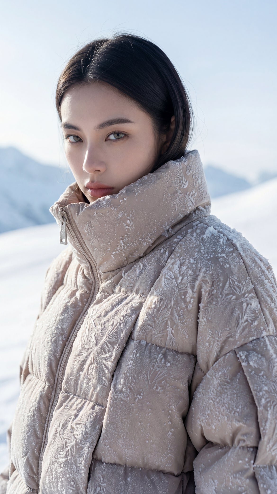 Pixel Power Puff Jacke Champange