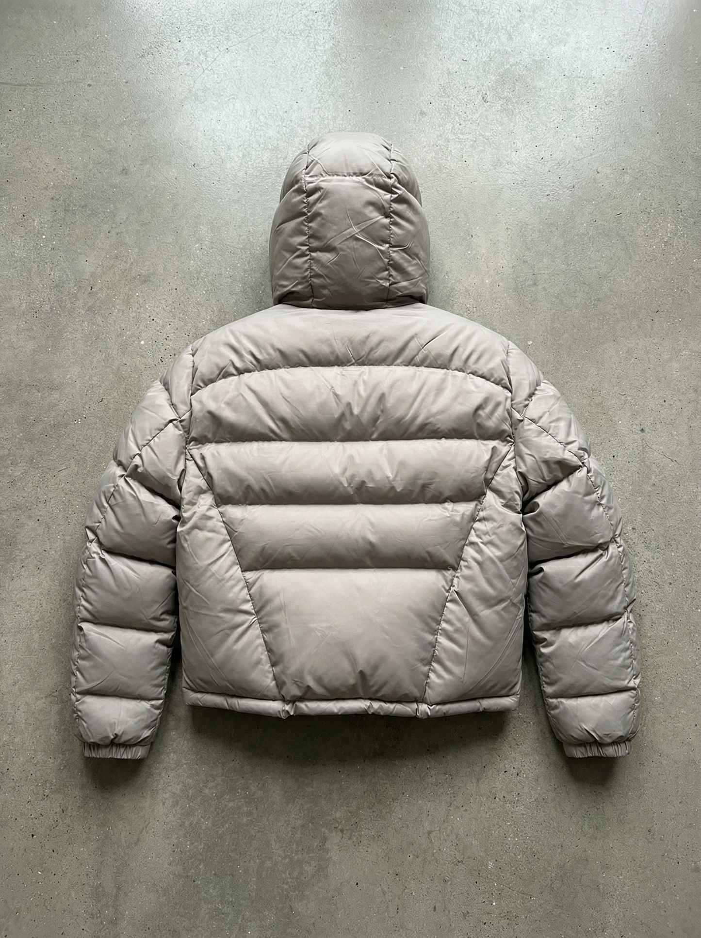 Big Bag Puffer Jacke Champagner mit Kapuze