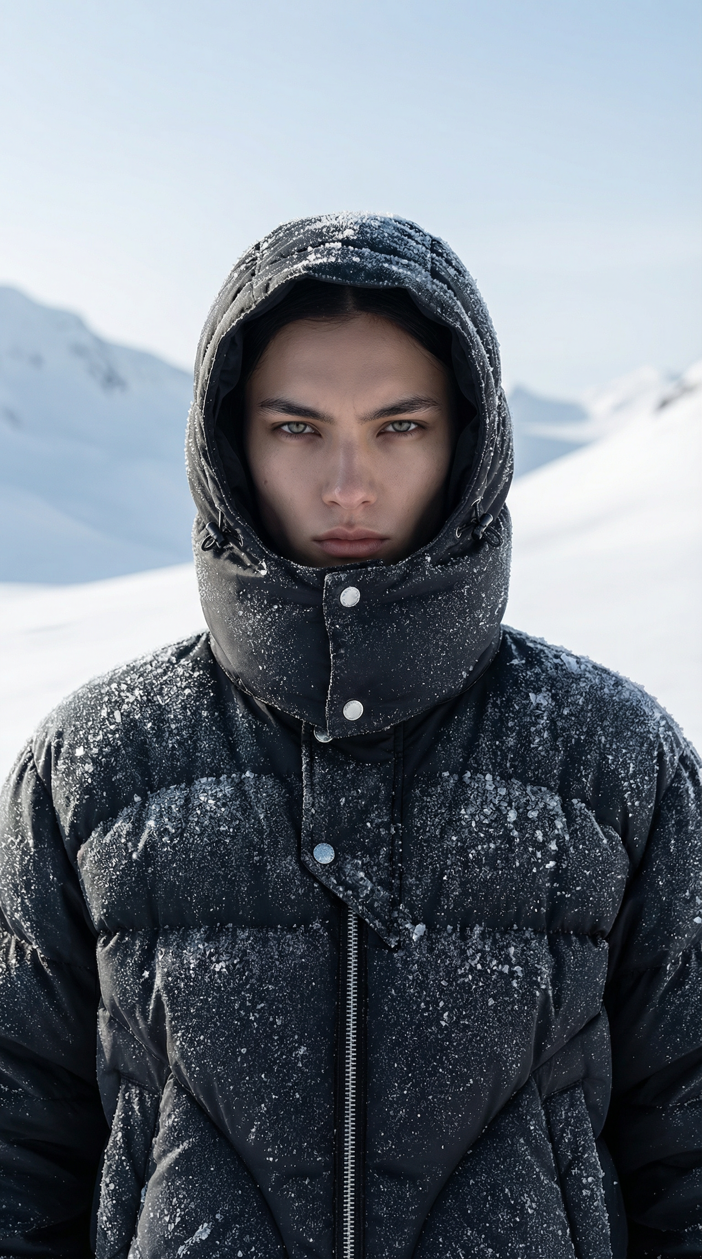 Big Bag Puffer Jacke Schwarz mit Kapuze