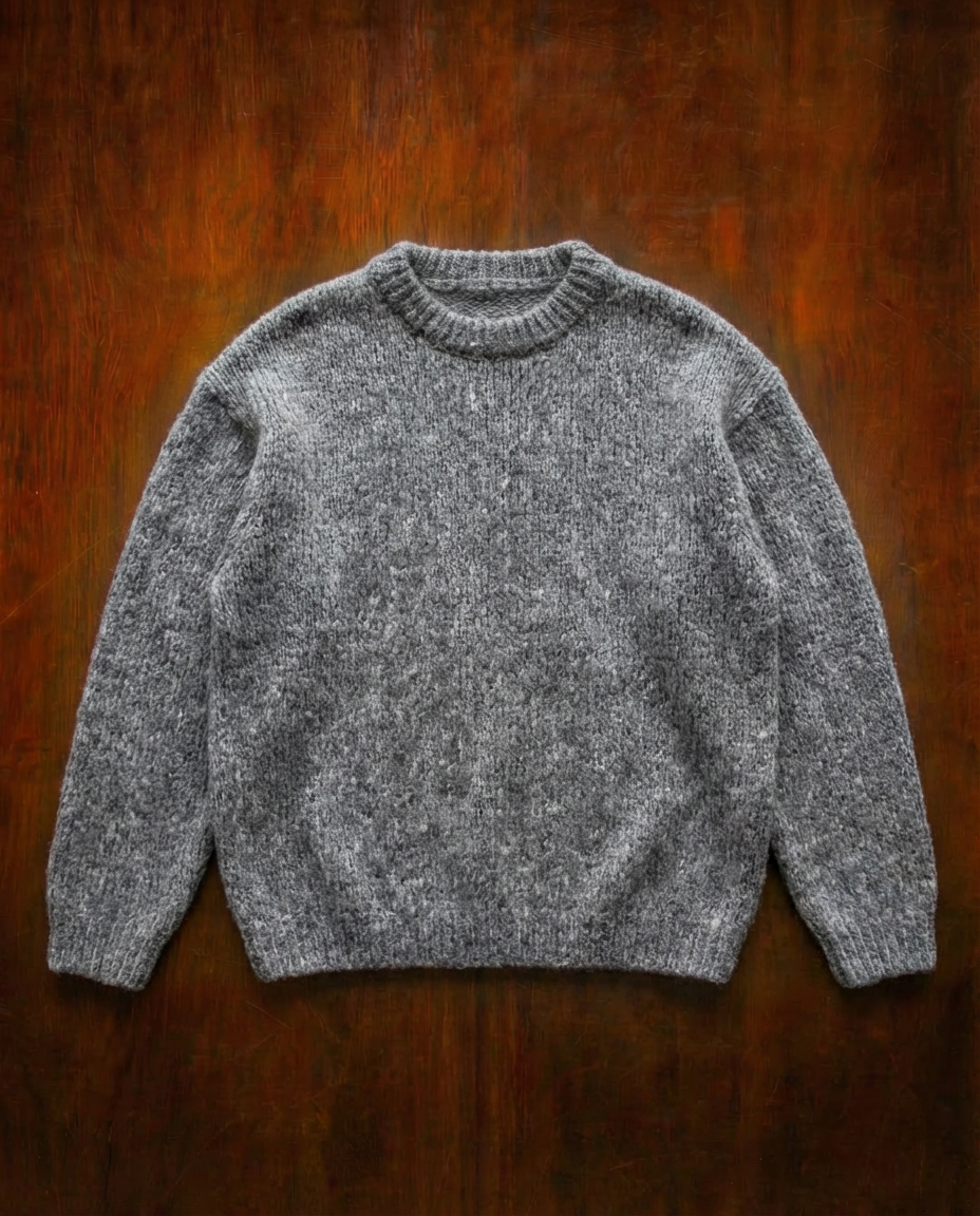 Grinch Gray Knit Sweater